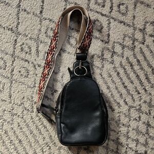 Faux Leather Crossbody Sling Bag